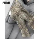 American Retro Leopard High Waist Baggy Jeans Women's Casual Pockets Hip-hop Pants 2024 Spring Y2K Oversiz Panther Denim Trouser - Image 5
